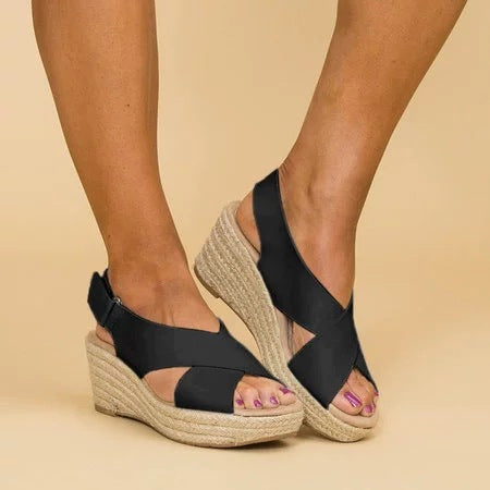 IMOGEN | CROSS-STRAP WEDGES