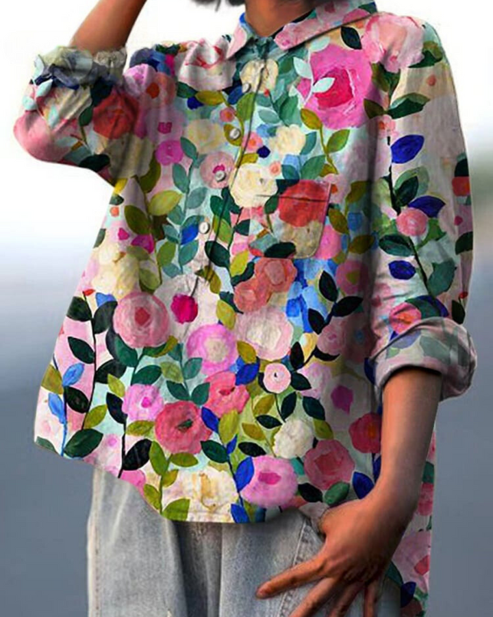 CAMILLE | FLORAL PRINT COTTON BLOUSE