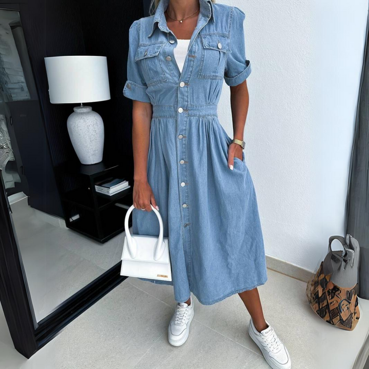 TAMSIN | DENIM MIDI DRESS