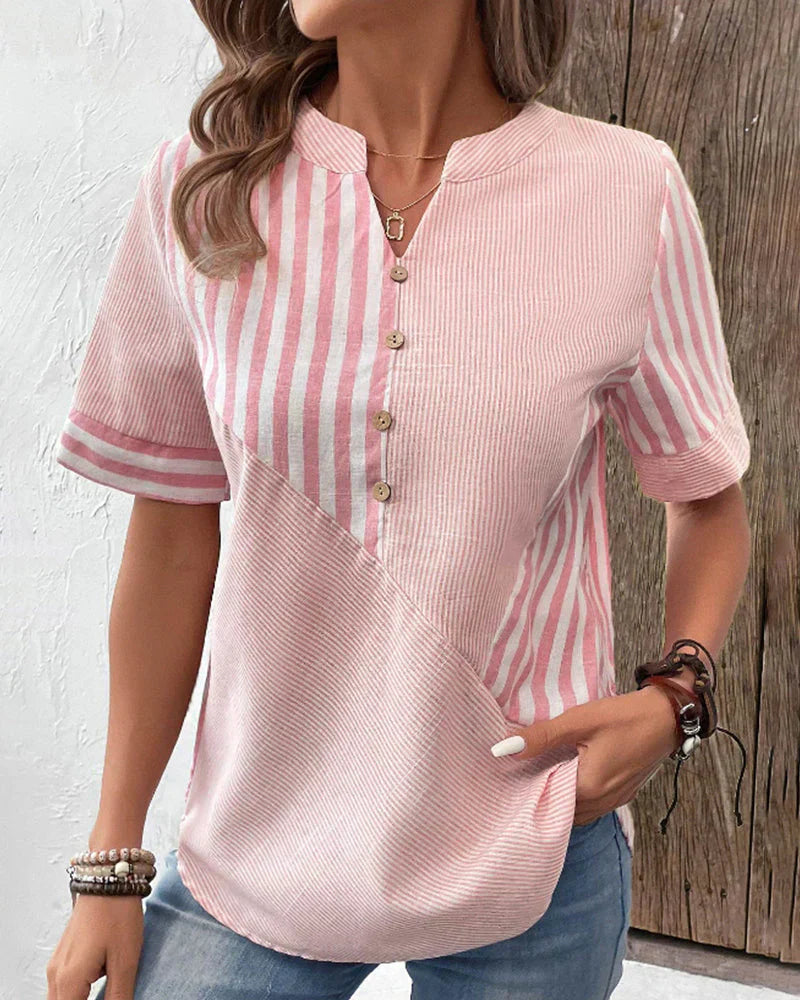 AVA | ELEGANT STRIPED BLOUSE