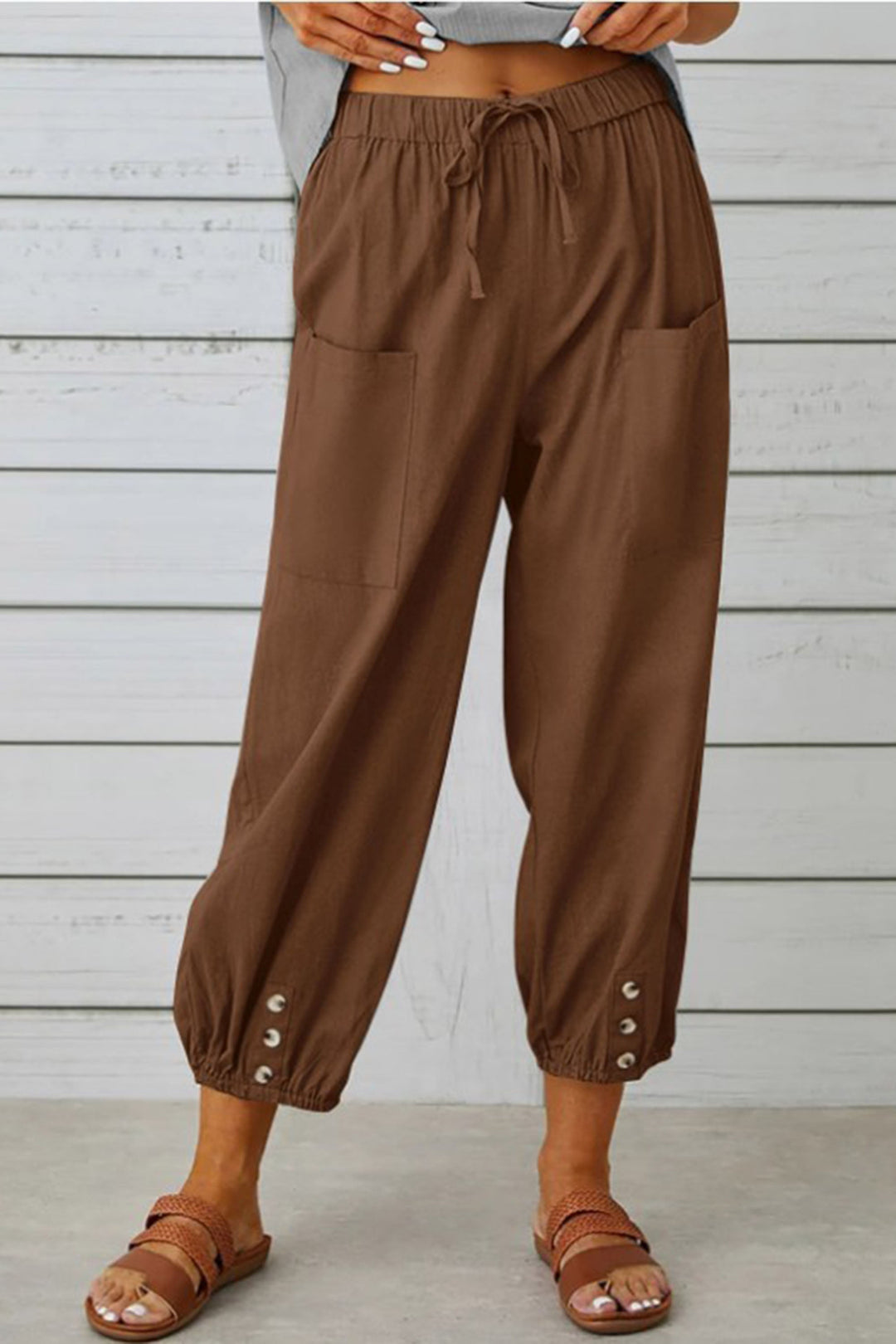 EVELYN | LOOSE HIGH-WAISTED COTTON AND LINEN PANTS