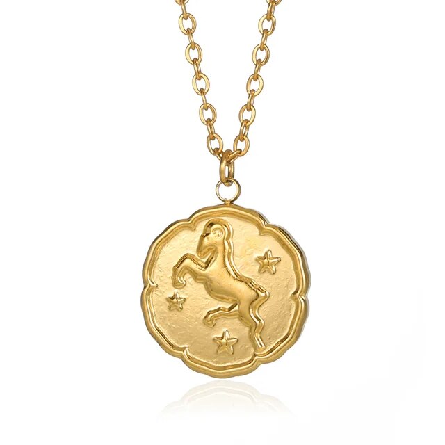 CELESTIA | GOLD PLATED ZODIAC SIGN NECKLACE