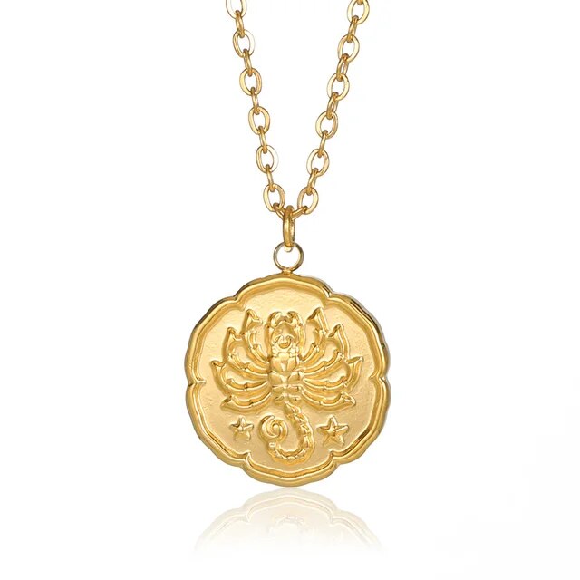 CELESTIA | GOLD PLATED ZODIAC SIGN NECKLACE