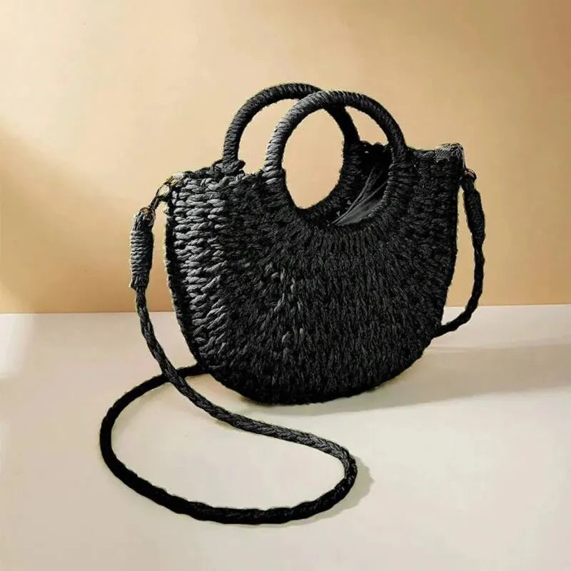 ORLA | WOVEN HALF-MOON BEACH BAG