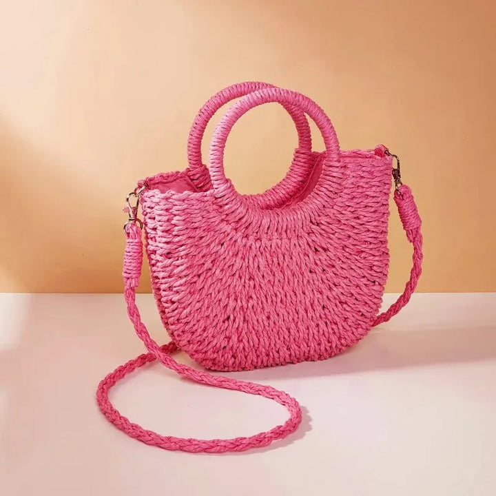 ORLA | WOVEN HALF-MOON BEACH BAG