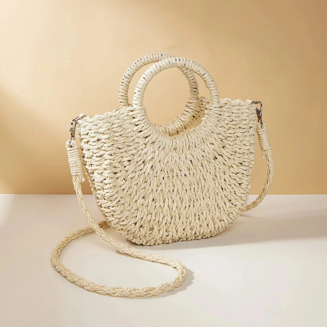 ORLA | WOVEN HALF-MOON BEACH BAG