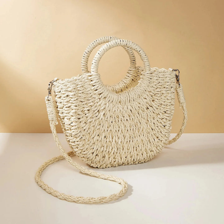 ORLA | WOVEN HALF-MOON BEACH BAG