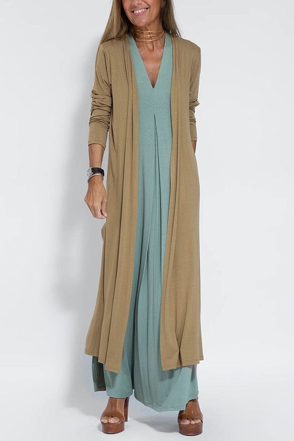 JUDITH | SOFT LONG DRESS WITH CARDIGAN