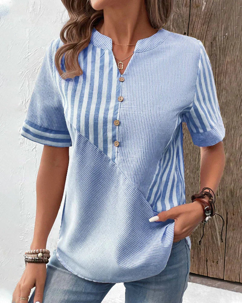 AVA | ELEGANT STRIPED BLOUSE