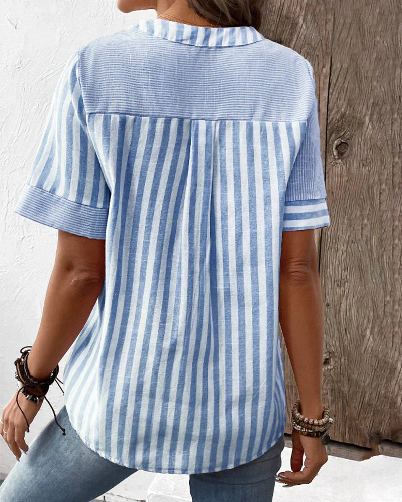 AVA | ELEGANT STRIPED BLOUSE